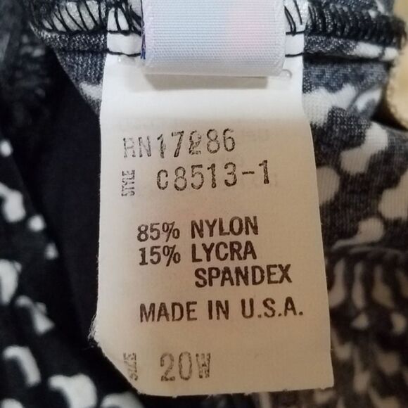 VINTAGE Avon Fashions Black Retro Dress Swimsuit - Picture 11 of 12